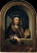 Gerard Dou, self-portrait with a Palette